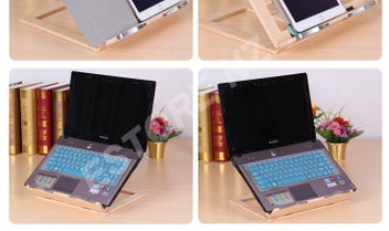 Listing 5 of 5 for 1pc Student Reading Rack Wooden Reading Holder Desktop Book Stand wood Color