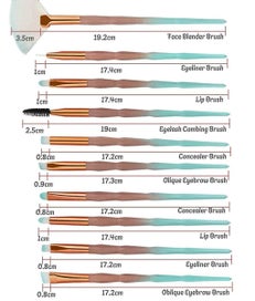 Listing 4 of 5 for Eye Brush Set Unicorn Eyeshadow Eyeliner Blending Crease Kit Makeup Brushes Mak