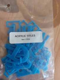 Listing 2 of 2 for CTMH-BLUE Acrylic Titles, tiles Scrapbooking Card making
