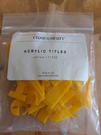 Listing 2 of 3 for CTMH-YELLOW Acrylic Titles, tiles Scrapbooking Card making