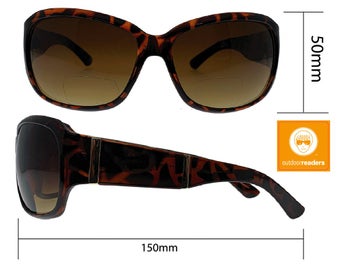 Listing 2 of 5 for Outdoor Bifocal Tortoiseshell / Brown Lens Sun Readers - Assorted OPTICAL Powers