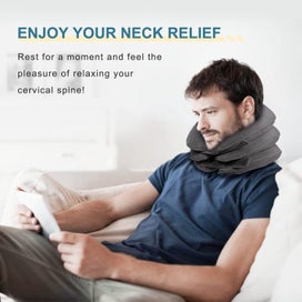 Listing 3 of 5 for Cervical Neck Traction Device, Neck Traction Device for Neck Pain Relief(Gray)