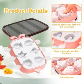 Listing 3 of 5 for Ice Cream Mold Popsicle Silicone 6-hole Popsicle Mold Bpa Free For Children An