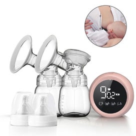 Listing 2 of 5 for Double Electric Breast Pump Breast Feeding Pain Free Stepless Knob Led Hd Disp