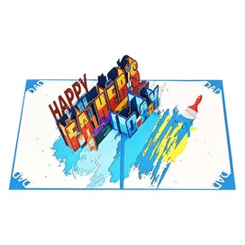 Listing 4 of 5 for Pop Up Funny Fathers Day Card - From Wife Kids Daughter Son - With Envelope - G