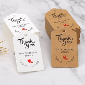 Listing 2 of 3 for 200 Pcs Mini Labels Gift Tag Adornments Thank You Gift Tags Thank You Tags Kra