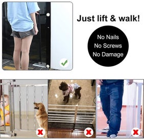 Listing 2 of 4 for Foldable Stair Safety Gate For Dogs And Cats Easy Installation Barrier Dog Gua