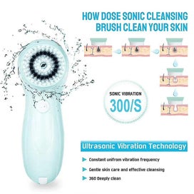 Listing 4 of 5 for Facial Brush Electric Waterproof Face Cleaner Brush Usb Rechargeable Cleansing
