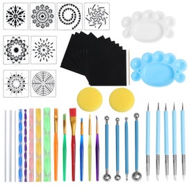 Listing 1 of 3 for 1 Set Of 47pcs Mandala Dotting Tools Diy Painting Stencil Template Clay Dottin