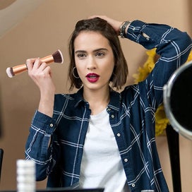 Listing 5 of 5 for Double-headed Makeup Brush Made Of Bionic Fiber Hair Comfortable To Use And Po