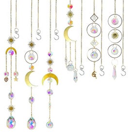 Listing 1 of 5 for 6-piece Colorful Crystal Sun Catcher Hanging Decorations With Chain Pendant