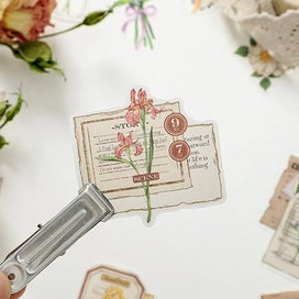 Listing 2 of 4 for Vintage Scrapbooking Stickers Diy Decorative Plants Dried Pressed Flowers Butt