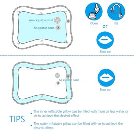 Listing 4 of 5 for Inflatable Tummy Time Mat Premium Baby Water Play Mat For Infants And Toddlers