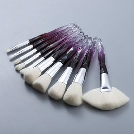Listing 2 of 5 for Sparkling Crystal Makeup Brush Set 10pcs Premium Makeup Brushes With Synthetic