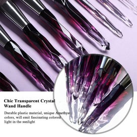 Listing 3 of 5 for Sparkling Crystal Makeup Brush Set 10pcs Premium Makeup Brushes With Synthetic