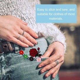 Listing 2 of 3 for 36 Pcs Jackery Accessories Embroidery Flower Applique Sunflower Patches Iron E