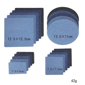 Listing 2 of 5 for 20 Pieces Iron On Fabric Patches Denim Jean Repair Patches Clothing Repair Pat