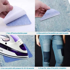 Listing 3 of 5 for 20 Pieces Iron On Fabric Patches Denim Jean Repair Patches Clothing Repair Pat