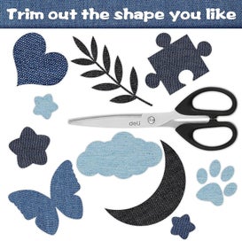 Listing 4 of 5 for 20 Pieces Iron On Fabric Patches Denim Jean Repair Patches Clothing Repair Pat