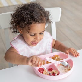 Listing 2 of 4 for Silicone Grip Dish Non-slip Suction Plate For Babies And Toddlers Bpa Free Mic