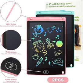 Listing 2 of 5 for 2 Pcs Lcd Writing Board Drawing Board Screen 8.5 Inch Eco-friendly Bright Colo