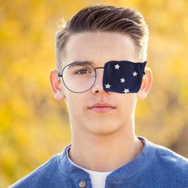 Listing 3 of 3 for Silk Eye Patch Single Eye Glasses Cover Amblyopia Eye Patch Strabismus Glasses