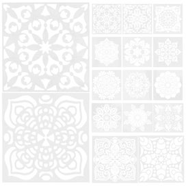 Listing 4 of 4 for 16pcs Mandala Shaped Stencils Reusable Craft Drawing Templates Diy Painting St