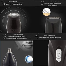 Listing 2 of 5 for Men's Electric Shaver 3-in-1 Rotary Cordless Razor Waterproof Usb Quick Charge