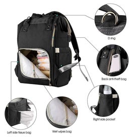 Listing 2 of 4 for Baby Oxford Diaper Bag Backpack Nappy Bag