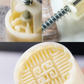 Listing 3 of 5 for Moon Cake Mold Set 4pcs 75g Cookie Stamps Blossom Floral Mid Autumn Festival D
