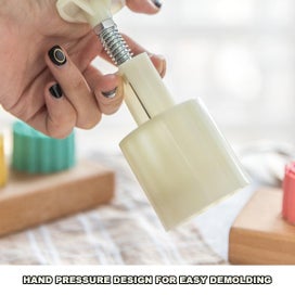 Listing 4 of 5 for Moon Cake Mold Set 4pcs 75g Cookie Stamps Blossom Floral Mid Autumn Festival D