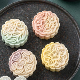 Listing 5 of 5 for Moon Cake Mold Set 4pcs 75g Cookie Stamps Blossom Floral Mid Autumn Festival D