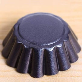 Listing 4 of 5 for 12pcs Egg Tart Mold 7.5cm Mini Carbon Steel Pancake Pan black