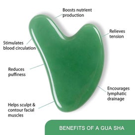 Listing 4 of 5 for Gua Sha Facial Tool Jade Stone Board Skin Care Massager