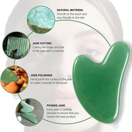 Listing 5 of 5 for Gua Sha Facial Tool Jade Stone Board Skin Care Massager