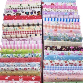 Listing 2 of 4 for 49 Pieces 24*25cm Fabric Printed Bundle Squares Floral Fabric Patchwork Sewing
