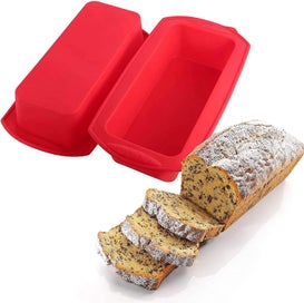 Listing 1 of 5 for Silicone Bread And Loaf Pans Set Of 2 Non-stick Silicone Baking Molds For Hom