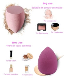 Listing 5 of 5 for 4 Pack Makeup Sponge Set Soft Sponge For Liquid Foundation Creams And Powdersl