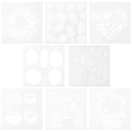 Listing 1 of 3 for 8pcs Drawing Stencils Kids Pretty Painting Stencils Painting Templates Drawing