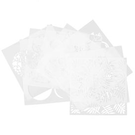 Listing 2 of 3 for 8pcs Drawing Stencils Kids Pretty Painting Stencils Painting Templates Drawing