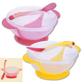 Listing 3 of 5 for Silicone Baby Plate With Lid - Baby Learning Plate + Thermal Safety Spoon