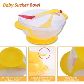 Listing 5 of 5 for Silicone Baby Plate With Lid - Baby Learning Plate + Thermal Safety Spoon