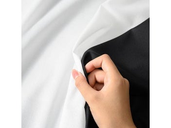 Listing 4 of 9 for Black And White Single-sided Interlining Adhesive Fabric Soft Chiffon Lining