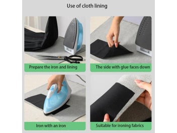 Listing 6 of 9 for Black And White Single-sided Interlining Adhesive Fabric Soft Chiffon Lining