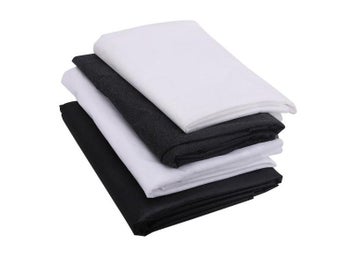 Listing 7 of 9 for Black And White Single-sided Interlining Adhesive Fabric Soft Chiffon Lining