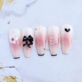 Listing 4 of 5 for 12 Sheets Flower Nail Art Stickers Decals Nail Decorations For Acrylic Nails N
