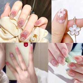 Listing 5 of 5 for 12 Sheets Flower Nail Art Stickers Decals Nail Decorations For Acrylic Nails N