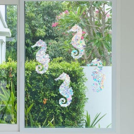 Listing 5 of 5 for Sun Catcher Rainbow Prism Electrostatic Stickers Seahorse Glass Stickers Glue-
