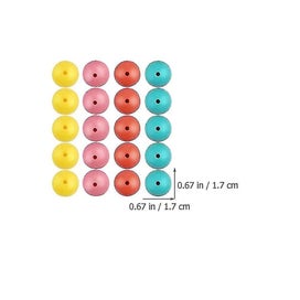 Listing 2 of 4 for 100 Pcs Toys Infants Silicone Spacer Bead Diy Beads Teether Beads Silicone Bea