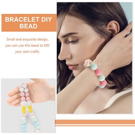 Listing 3 of 4 for 100 Pcs Toys Infants Silicone Spacer Bead Diy Beads Teether Beads Silicone Bea